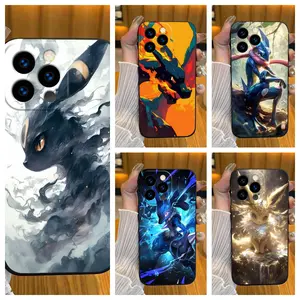 P-PPokemon soft black phone case Fashionable phone case Shockproof phone case Applicable to iphone 16 case 15 14 13 12 11 2025 new model Premium Phone Case deals for you High-end phone case