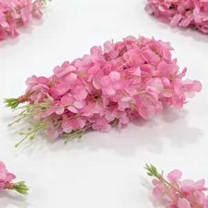 50pcs Realistic Wisteria Flower String, Gradient Dripping Flowers, Thin Stems, Bendable Stems, Durable No Fade Material