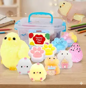 【Freeship】10 Pack Taba Squishies with Toy Box & Cute Stickers, Kawaii Squishy Stress Relief Toys Party Favors for Kids 4-8 8-12, Squishy Sensory Fidget Toys, Squeeze Toys for Kids Birthday Xmas Gifts Mother Day Giftsfor Girls&Boys