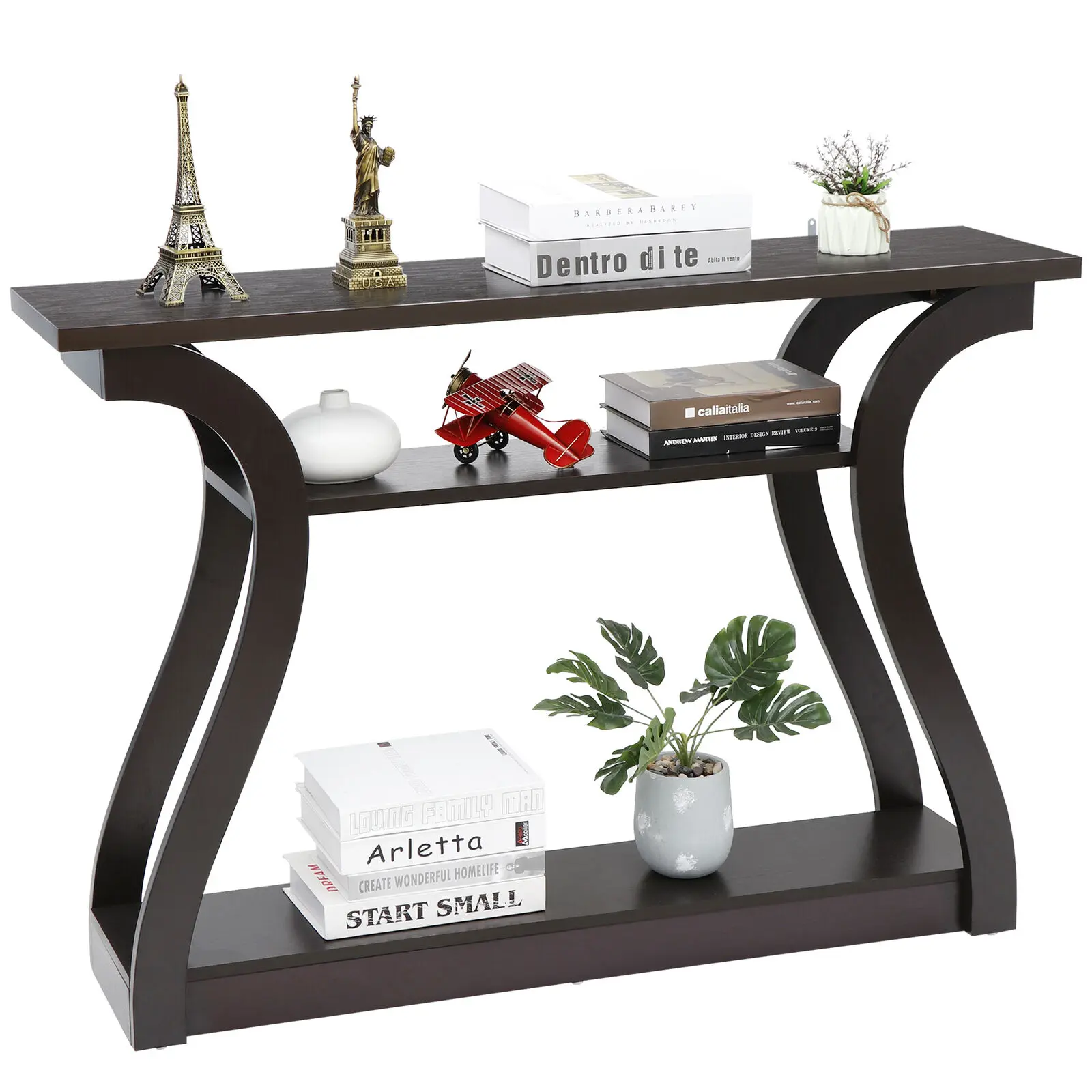 47" Console Table Modern Accent Side Stand Sofa Entryway Hall Display Storage