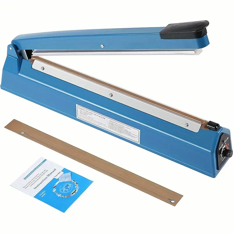Impulse Sealer 8-Inch/11.81-Inch, Manual Heat Seal Machine with Adjustable Heating Mode, ABS Shrink Wrap Bag Sealers for Plastic Mylar PE PP Bags, Portable Poly Bag Sealing Machine with Extra Replacement Kit