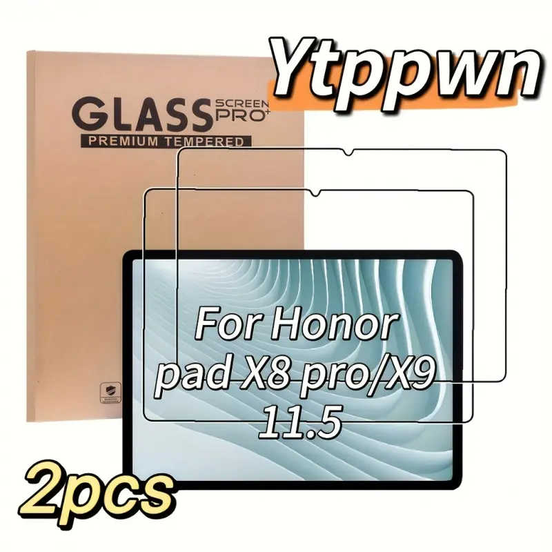 2-piece set suitable for Honor Pad X8 Pro x9 x9pro x9a universal 11.5-inch screen protector, tempered glass protector, tablet computer, high-definition transparent scratch resistant 9H hardness film