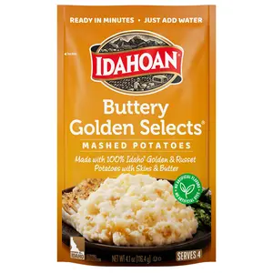 Idahoan Buttery Golden Selects Mashed Potatoes, 4.1 oz, Pack of 10