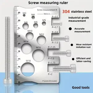 1pc Metal Solid Screw and Bolt Measuring Caliper, Durable Precision Tool for Accurate Thread and Distance Measurement, Ideal Father's Day Gift