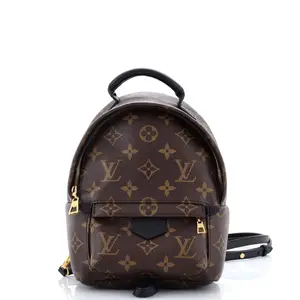 Pre-owned Louis Vuitton Canvas Coated Backpacks Palm Springs Backpack Monogram Canvas Mini by Rebag