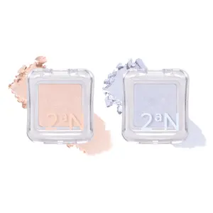 2aN Pure Glash Highlighter Duo Set (Shell)- Glass-Like Sheen Powder Highlighter for a Natural, Radiant Glow | Buildable, Long-Lasting, Lightweight Formula (0.8oz*2)