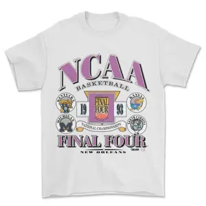 Winter Apparel 1993 Four-Team Basketball T-Shirt – Retro College Basketball Pattern T-Shirt, Vintage Sports Fan T-Shirt, Classic 90s Game Style