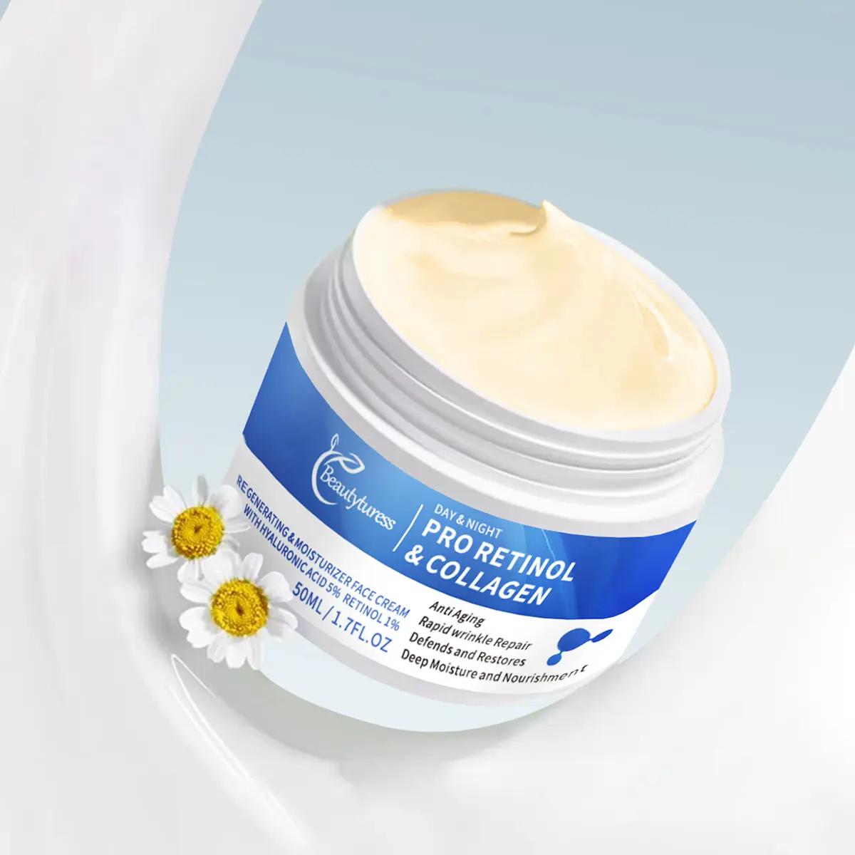 Pro Retinol Collagen Face Cream Anti-Wrinkle Rejuvenation Moisturizing Cream Day Night Skin Care nontoxic  moisturizer Moisturizer Comfort Deeply Hydrates Youthful Skin