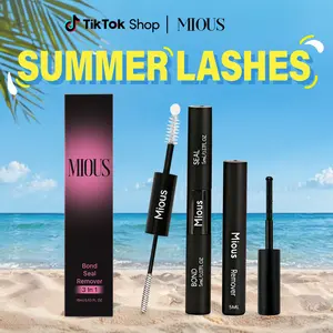 Mious Lashes 3 In 1 Bond & Seal Waterproof Glue For Lashes Cluster Strong Hold For Beginner Friend Makeup Glue & Remover