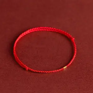 1pc Cool Red Black String Bracelets For Men Women, Adjustable Size, Perfect Gifts For Couples Family Best Friend Birthday Gift, Father's Day Gift