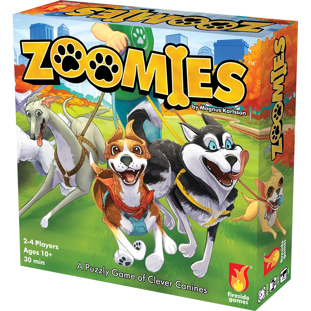 Fireside Games, Zoomies, Ages 10+, 2-4 Players, Board Games, Tile-Laying