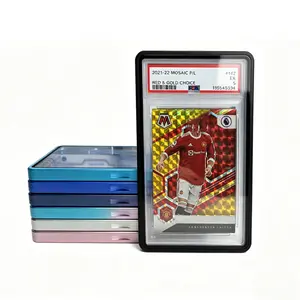 PSA Magnetic Graded Card Slab Protector Aluminum Case Slab Guard with UV-Resistant Tempered Glass Fits CGC Slab in Assorted Colors for Collectible Trading caeds