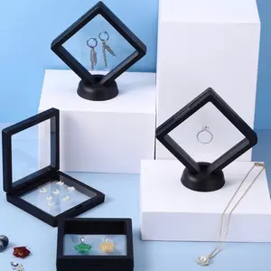 3D Floating Display Case, Transparent PE Film Jewelry Storage Box
