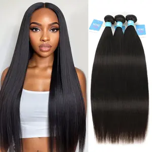 MORE FACE Straight Hair Bundles Brazilian Hair Weave Bundles Human Hair Hair Extensions Natural Black