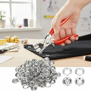 Heavy Duty Metal Stamping Tool Pliers Set, Multi-function Button Fastener & Fabric Punch Pliers, Corrosion-Resistant Stainless Steel Sewing Installation Tool for DIY Handbag Clothing Pants Accessory Fitting, Sewing Supplies Crafts