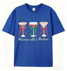 Merrier With A Martini Shirt, Martini Shirt, Holiday Spirit Tee, Dirty Martini Shirt, Espresso Martini Shirt Holiday Cocktail