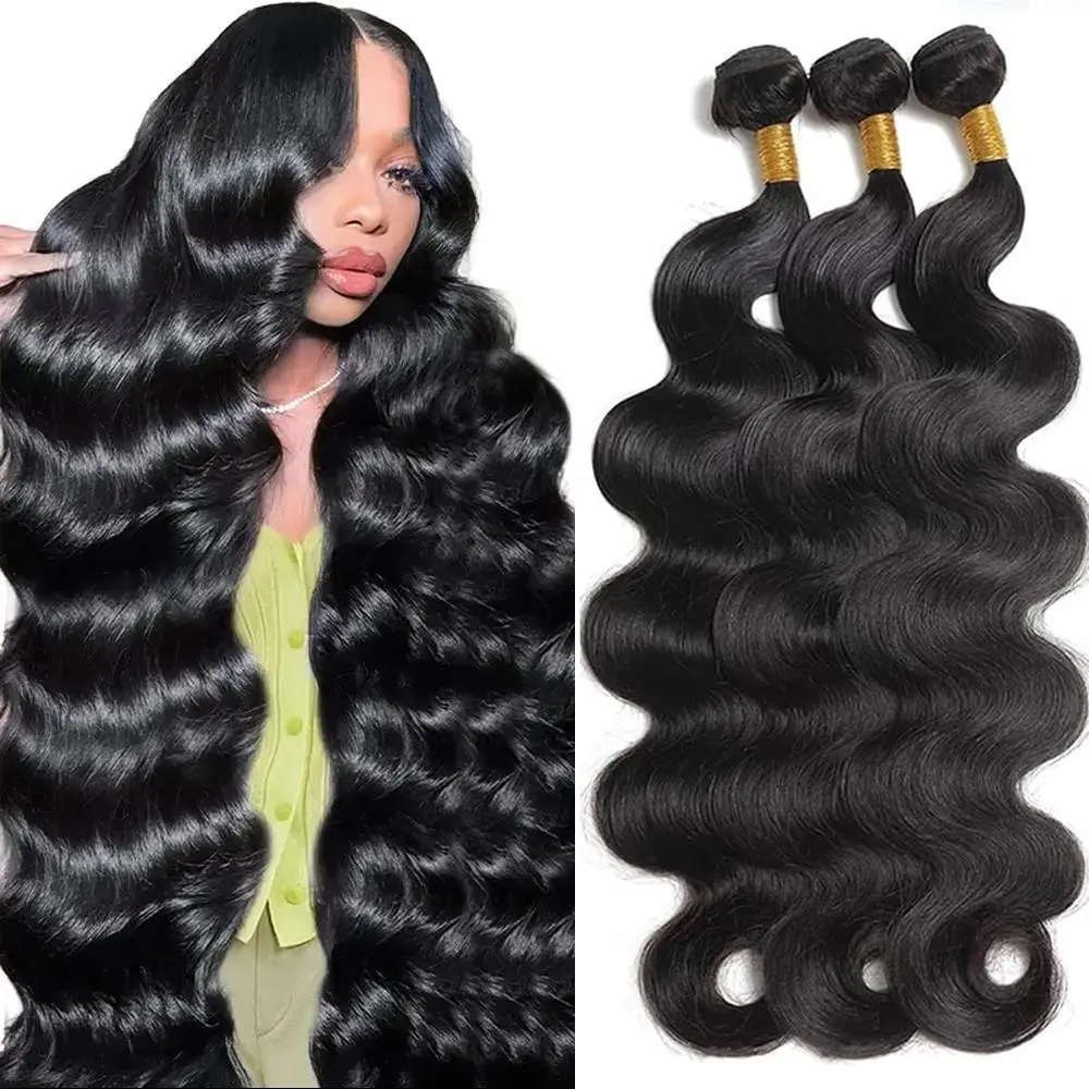 Ramiss 12A Body Wave Bundles Straight Human Hair 3 Bundles with 2x6/4X4 Closure 100% Unprocessed Virgin Human Hair Extensions for Quick Weave Traditional Sew in Extensions #SummerWins #DealsForYouDays