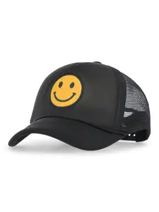 Wonder Nation Boys Smiley Patch Hat, One Size Fits Most, Black