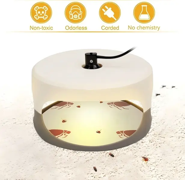 Advanced Flea Trap with Light & Heat - Effective Flea Killer for Home, Pet Areas & Carpets - Safe, Chemical-Free Pest Control