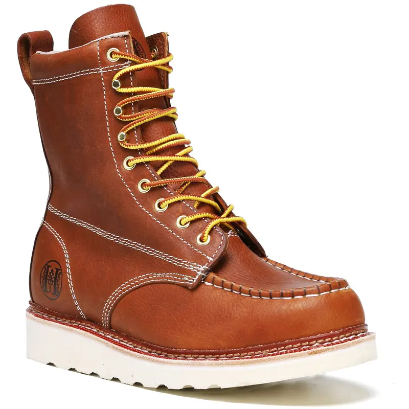 Men's 6" & 8" Soft Toe Slip Resistant Anti-fatigue Moc Toe Work Boots 806 808
