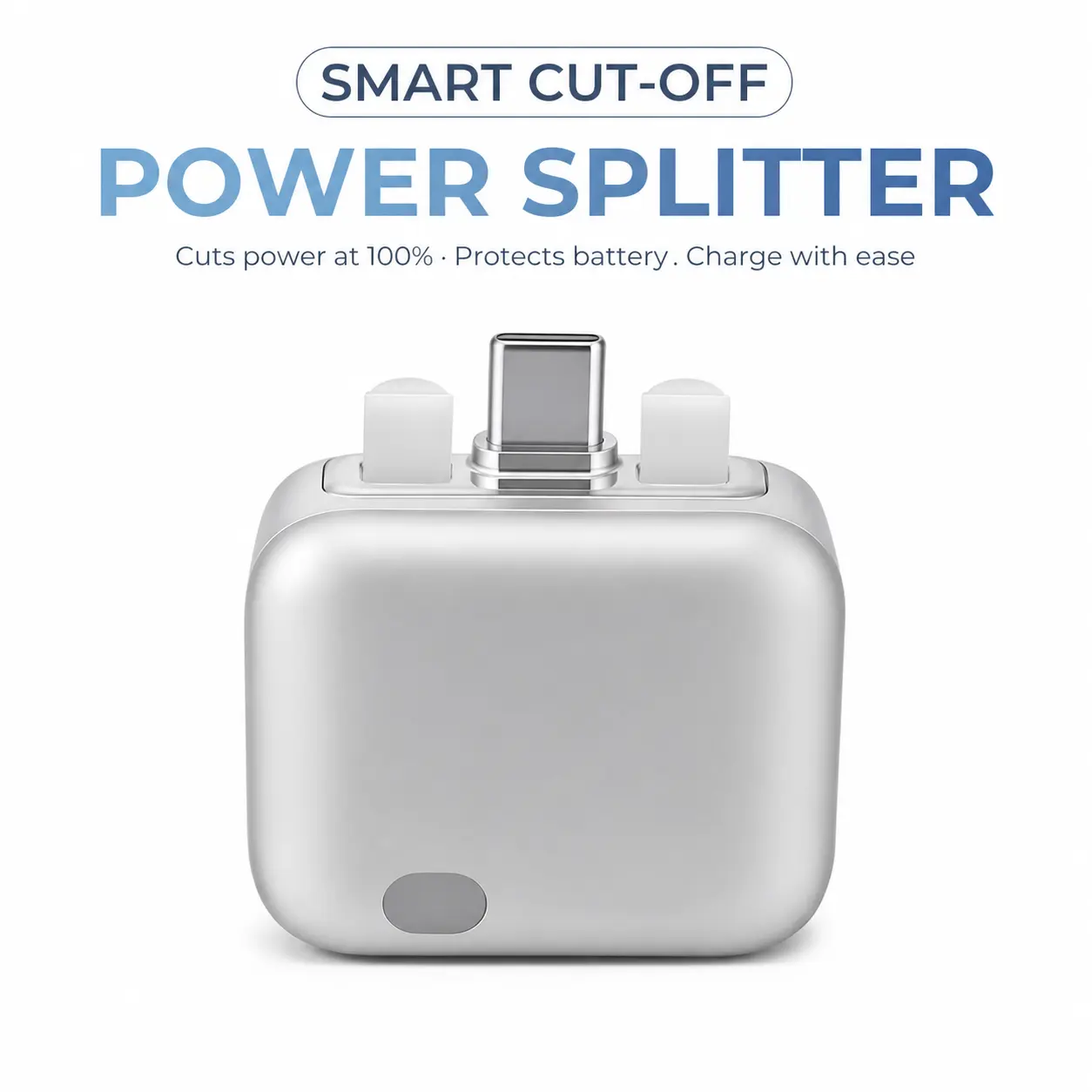 140W Type-C Battery Protector with Physical Disconnect: Physically cuts the connection to protect the battery and automatically disconnects upon full charge; compatible with fast-charging adapters for iPhones, Android devices, and earbuds.smart auto-stop