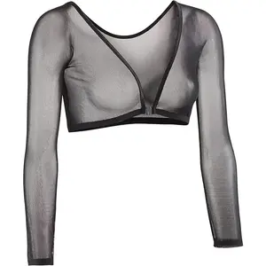 Women’s 3/4 Length Slip-On Mesh Sleeves – Sheer Reversible Arm Cover Up, Cooling Shrug Bolero for Dresses