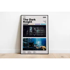 [SALE UP TO 50% - UNFRAMED] The Dark Knight Poster, The Dark Knight Print, Retro Poster, Minimalist Art, Vintage Poster, Movie Poster