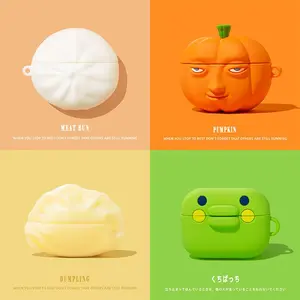 3D Dumpling Chinese Food Cover for AirPods 4 Silicone Soft Case for Apple AirPods Pro 2 Charging Box Cartoon Cover for AirPods 3