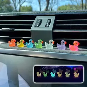 Cute Mini Luminous Duck Design Car Decoration, Car Interior Ornament for Car Center Console & Rearview Mirror, Car Accessories for Women & Girls