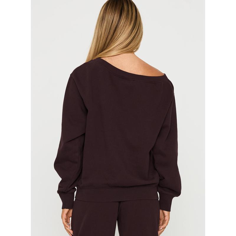Wellness Off The Shoulder Jumper Brown