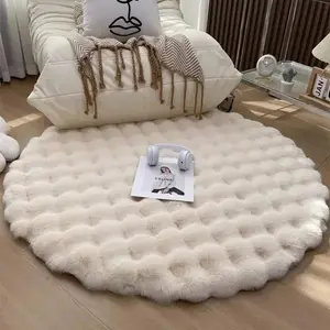 The CloudOasis | Plush Round Circular Cozy Rug The CloudOasis | Plush Round Circular Cozy Rug