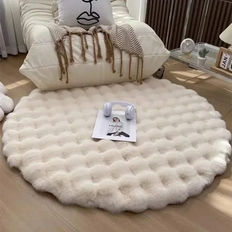 The CloudOasis | Plush Round Circular Cozy Rug The CloudOasis | Plush Round Circular Cozy Rug
