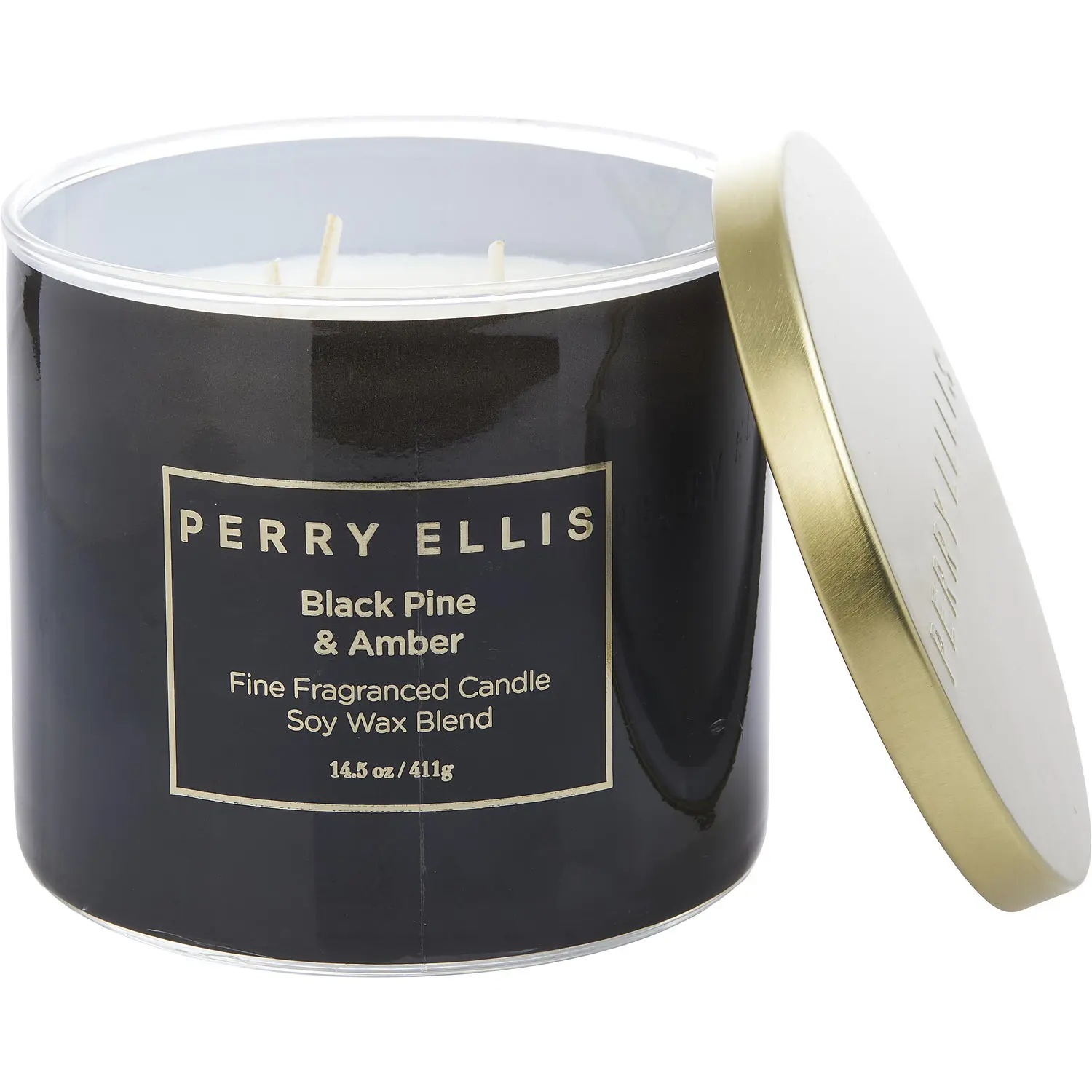 Perry Ellis Black Pine & Amber By Perry Ellis Candle For Unisex