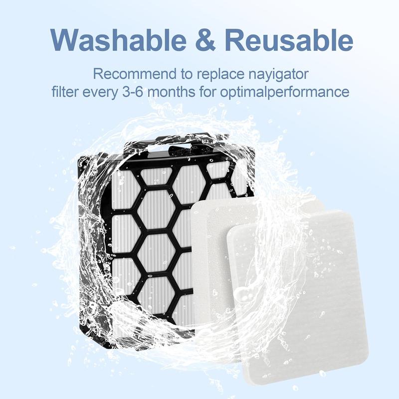 Filter replacement for Shark Navigator Zero-M Self-Cleaning Brushroll Pet Pro Upright Vacuum ZU60 ZU62 ZU62C NV251 NV255 NV150 NV151, Replaces Part # 1238FT60 1239FT60, 2 HEPA + 6