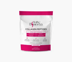 Healthy Bones Co. Collagen Peptides - Total Body Formula with FORTIBONE, FORTIGEL, VERISOL & TENDOFORTE for Bones, Muscles, Joints, Skin & Nails Support - 30 Servings Healthcare Fitness
