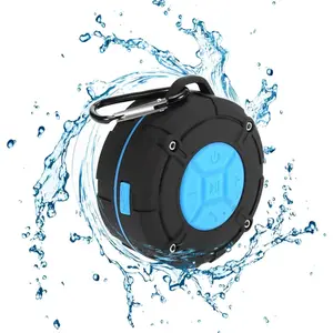 Portable Shower Speaker, IPX7   Outdoor Speaker with  Sound, 2 Suction Cups, -in Mic, Hands-Free Speakerphone for Bathroom, Pool, Beach, Hiking,