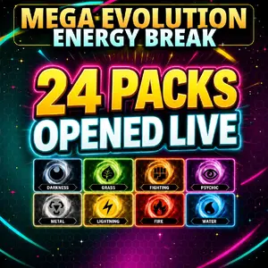 Mega Evolution Energy Break x24 Packs Opened Live