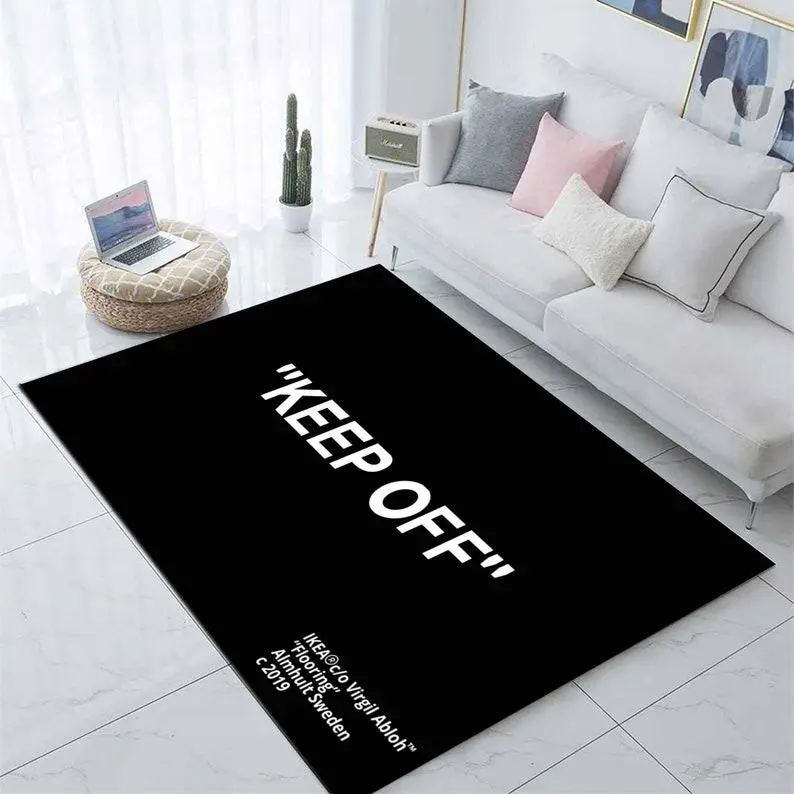 6 Keep Off Rug, Black Keep off, Fan Carpet, Area Rug, Designer Rug, Personalized Gift, Keepoff, Custom Rug, Boy Room Decor Rug, Rug, Cool Rug