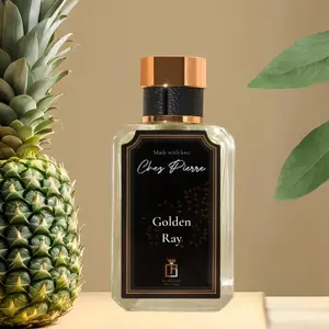 Chez Pierre Golden Ray Fragrance - Inspired by Hacivat by Nishane with Bergamot Orange Lemon Pineapple Blackcurrant Pine Green Grass Elemi Cardamom Patchouli Cedarwood White Musk Amber Incense Labdanum