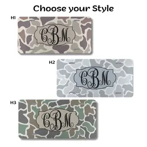 Personalized Camo License Plate, Custom Monogram Duck Camo Vanity Plate, Hunting Gift for Him, Old School Camouflage Car Tag, Rustic Outdoor Truck Accessories