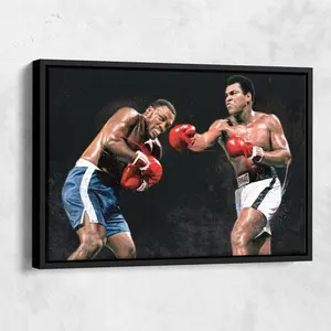 Muhammad Ali vs. Joe Frazier Poster UNFRAMED Boxing Painting Hand Made Posters Canvas Print Wall Art Man Cave Gift Home Kids Decor