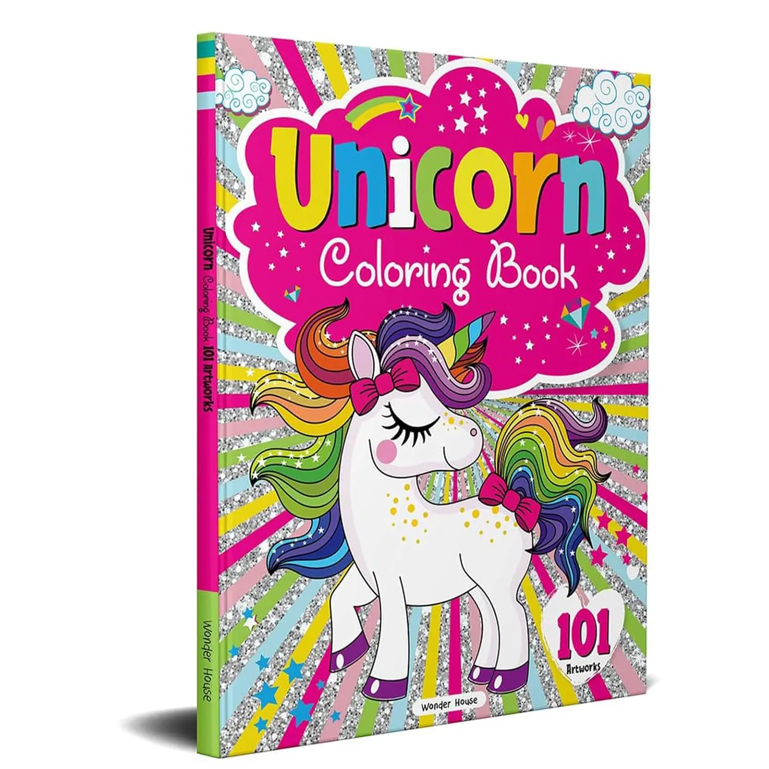 101 Magical Fantasy Unicorn Colouring Book - Children's Activity Book with Artwork of Enchanted Land