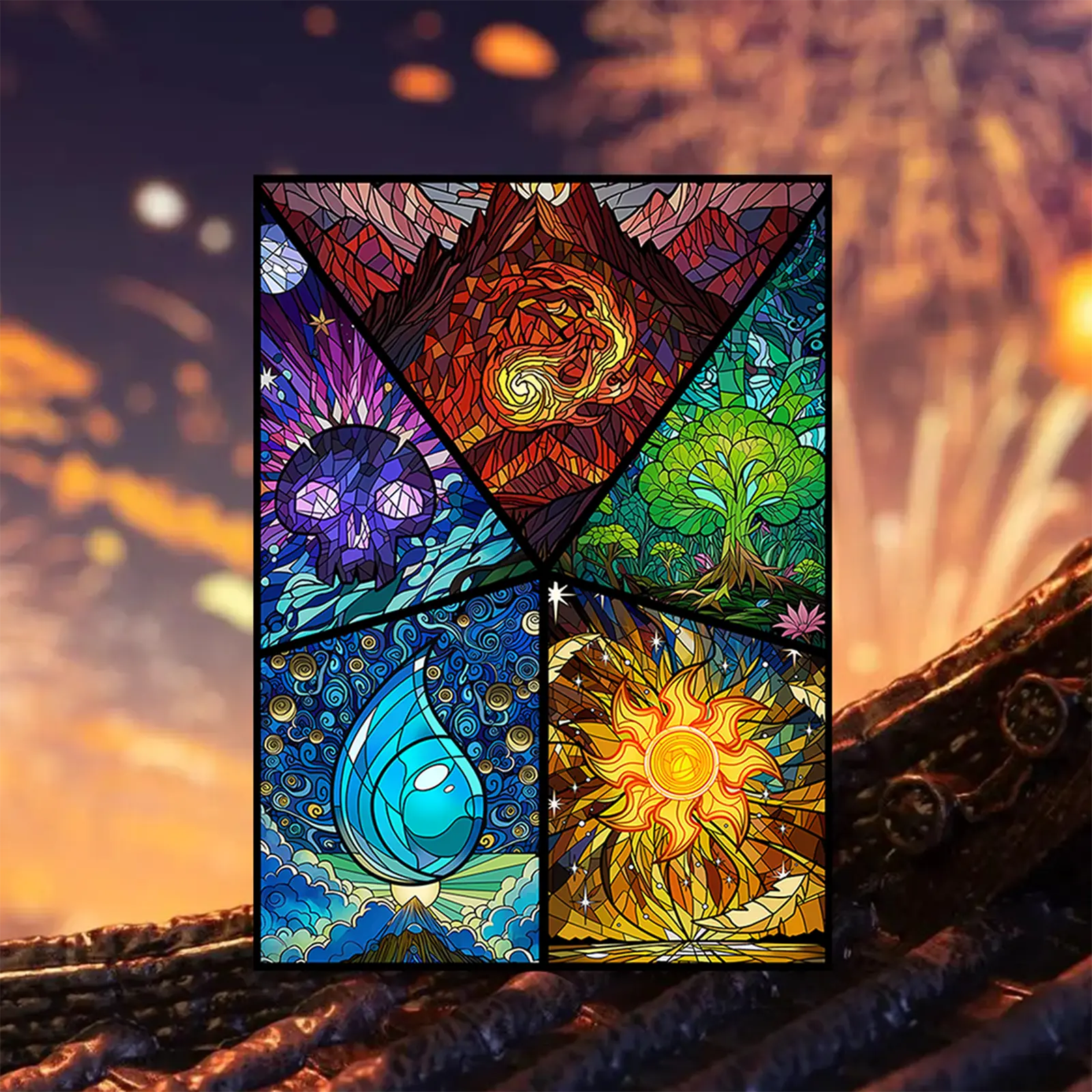 Vorinclex 120PCS 66x91mm Holographic Card Sleeves Five Vibrant Colors Shining Protective Cover for PKM PTCG TCG Game Cards