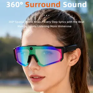 Smart Al Camera Glasses with 8MP 1080p HD Photo Capture Auto Color-Changing Interchangeable Lenses for Men Women Travel Recording Voice Calls Language Translation Black Friday Cyber Monday