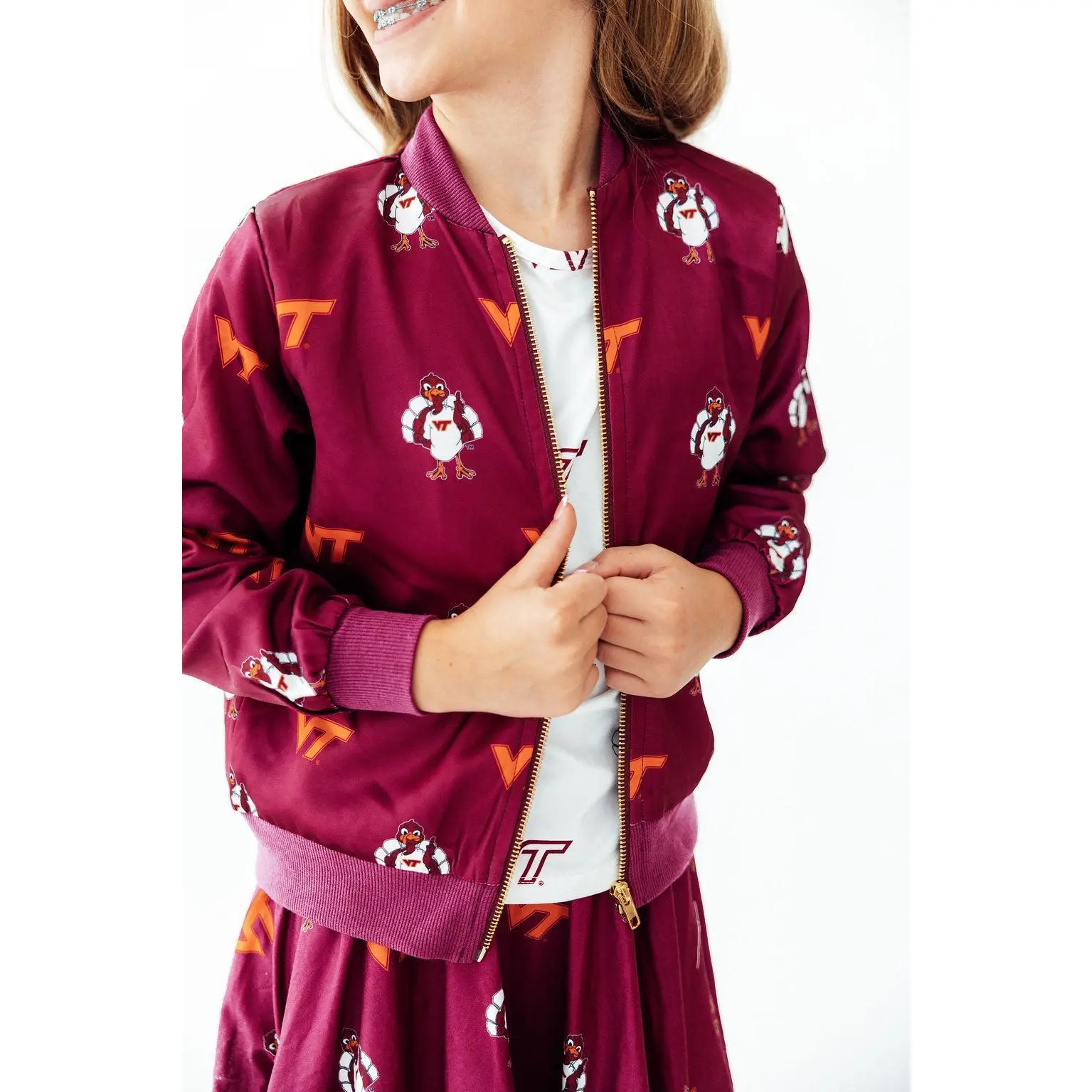 Virginia Tech Maroon Hokie Satin Jacket