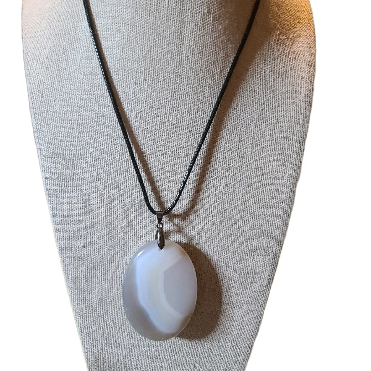 Botswana Crystal Agate Large Oval Pendant