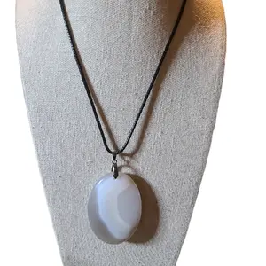 Botswana Crystal Agate Large Oval Pendant