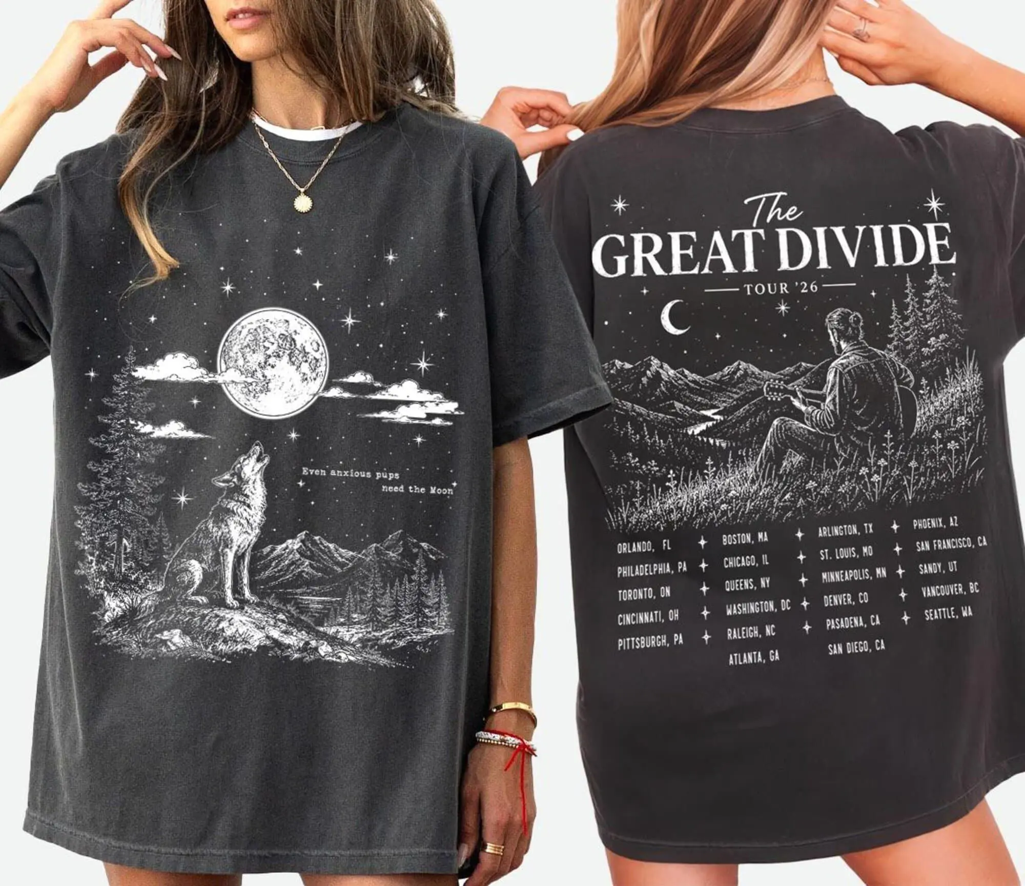 Comfort Colors Folk Music Tour Shirt ,Great Divide Graphic Tee, Mountain Music Fan Gift, Concert Outfit