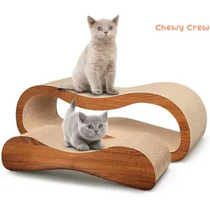 Chewy Crew —The Ultimate Sofa Saver 2-in-1 Cat Scratcher & Lounge Bed Genius Solution Protects Furniture Comfy Multi-Purpose Design for Pet Owners