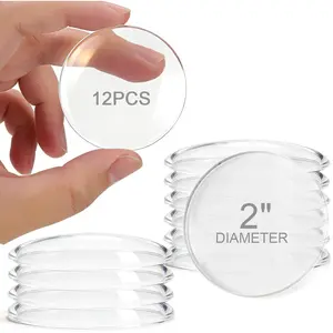 12 count Multifunctional 2" Door Knob Wall Protector - Wall Protectors from Door Knobs Door Protector, Clear Self-Adhesive  Bumpers for /Office, Quiet Shock-Absorbent &